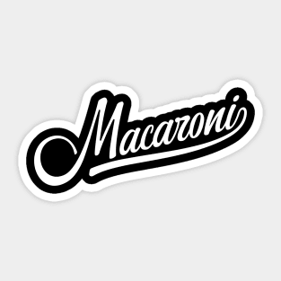 Macaroni, funny baseball style italian pasta Sticker